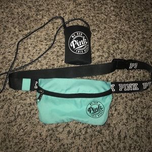 VS Pink fanny pack and koozie🍻