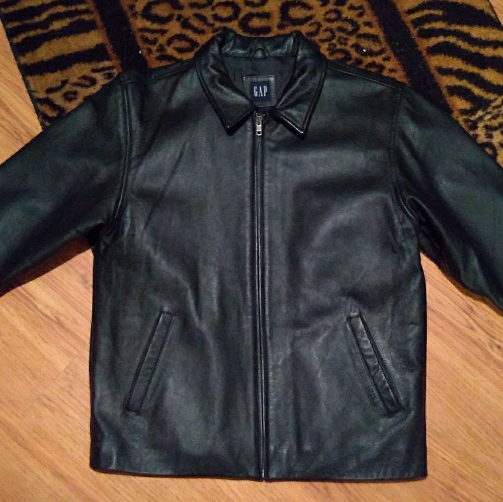 Gap leather jacket young mens xl