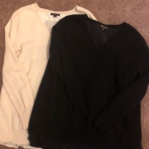 Ella moss v neck drape sweater with silk back.