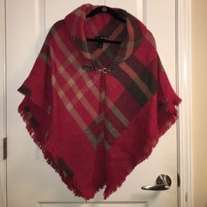 Modena Plaid Poncho