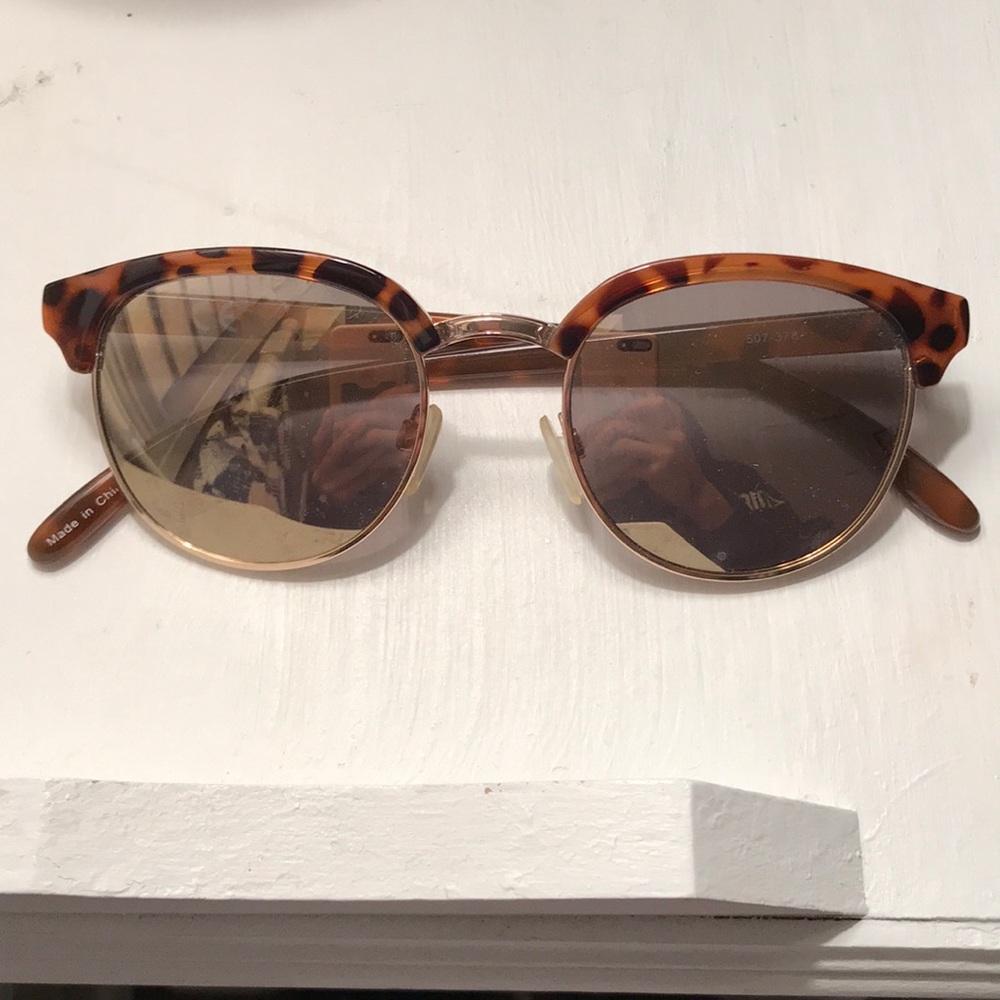 Club master tortoise gold lens sunglasses