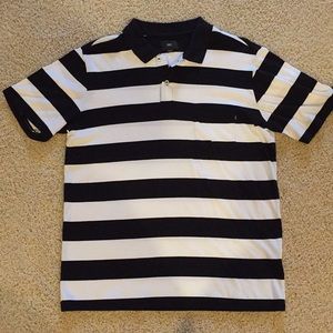 OBEY Black and White striped polo shirt
