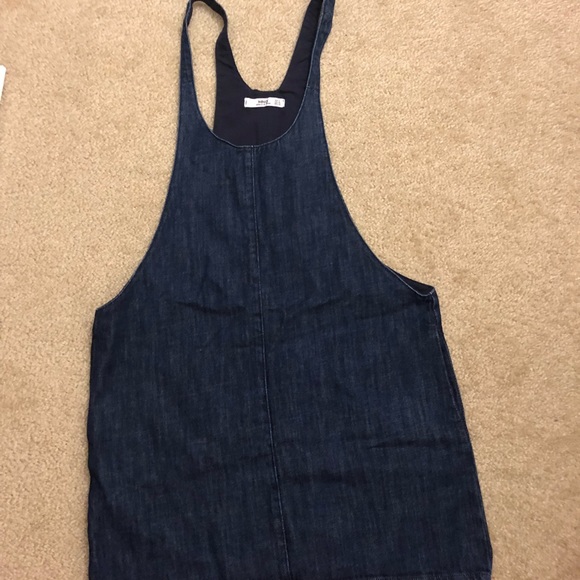 Mango denim overall dress. - Picture 2 of 3