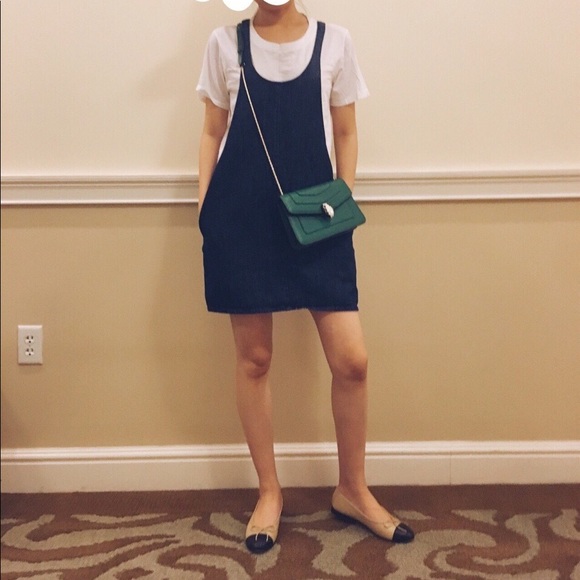 Mango denim overall dress. - Picture 1 of 3