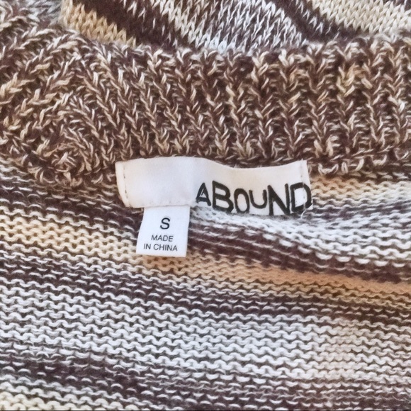 Nordstrom Brown Striped Knit Top Sz Small - Picture 4 of 5