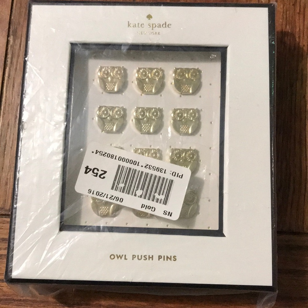 Kate Spade owl push pins