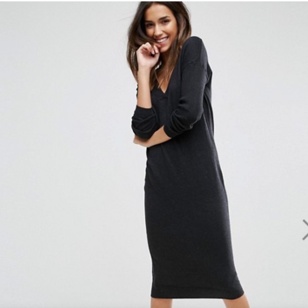 ASOS Knitted Dress In Silk Blend