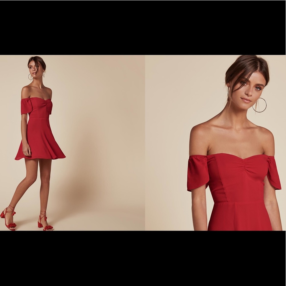 reformation rose dress sz 0 bnwt