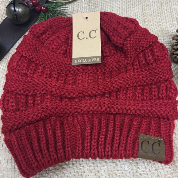Red C.C Beanie - Picture 2 of 3