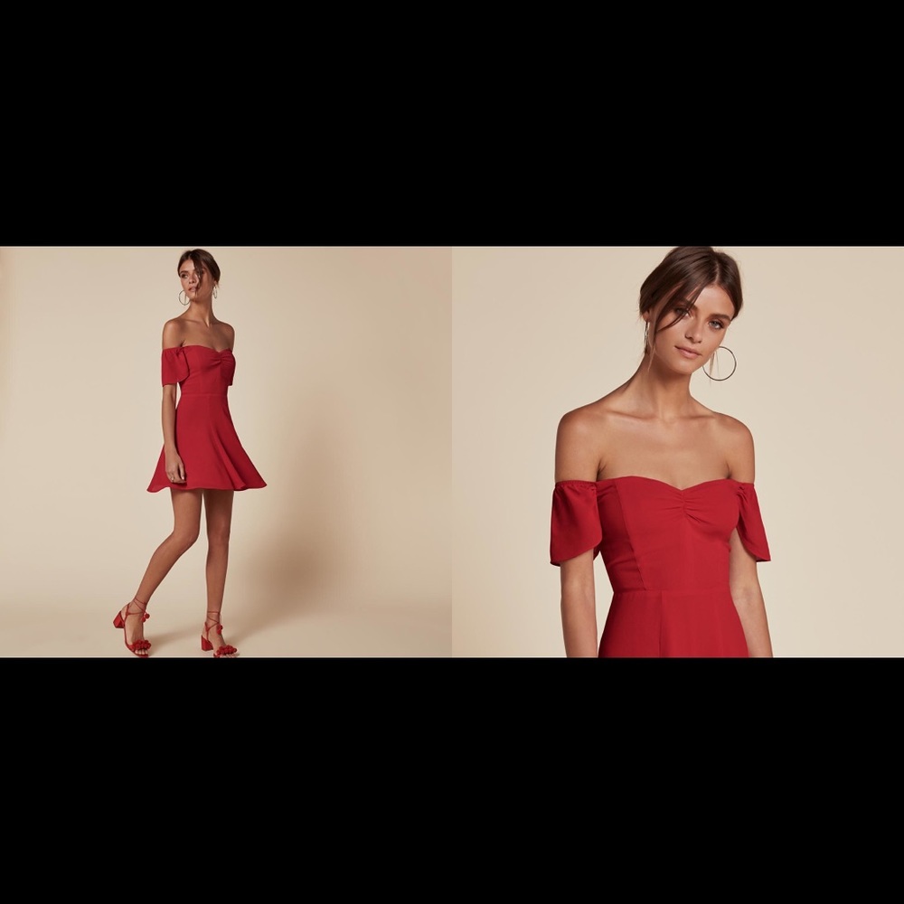 reformation rosa dress sz 4 in poinsettia bnwt