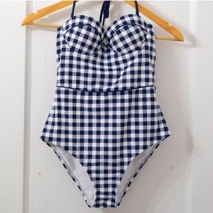Aerie One-Piece Swimsuit Gingham Pattern