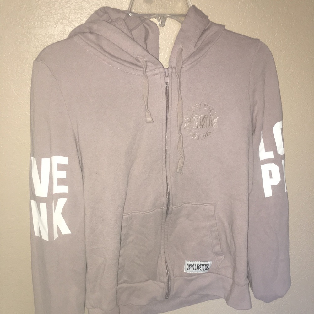 Never wear, PINK ZIP UP, willing to take offers