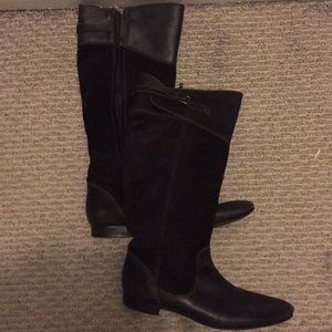 J. Crew riding boots dark brown leather/suede