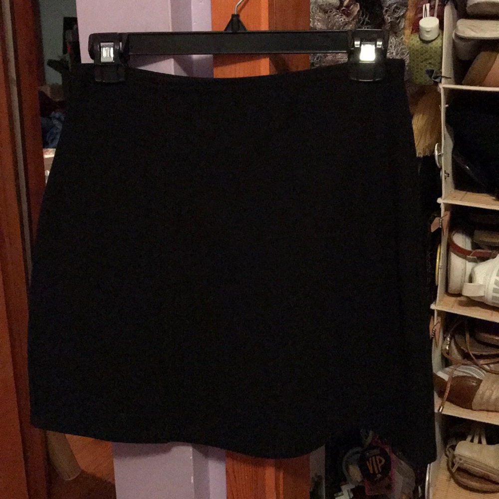 Black mini skirt