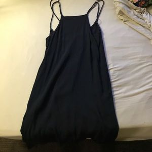 Black low back strappy dress