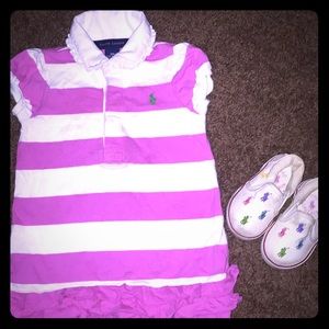 Baby Girl Ralph Lauren Polo tennis dress w. Shoes