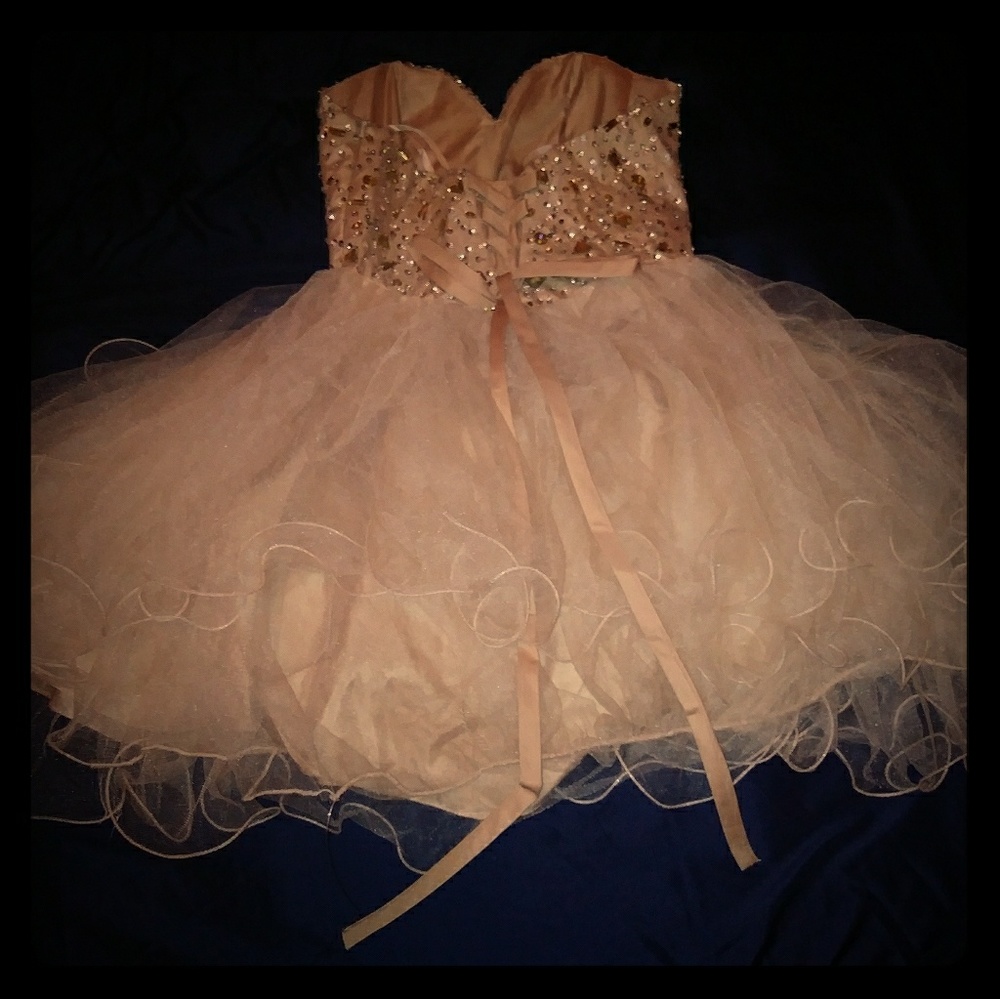 Top rhinestones cut formal dress