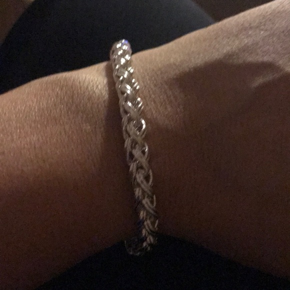 Sterling Silver Classical Twist Chain Bracelet - Picture 4 of 4