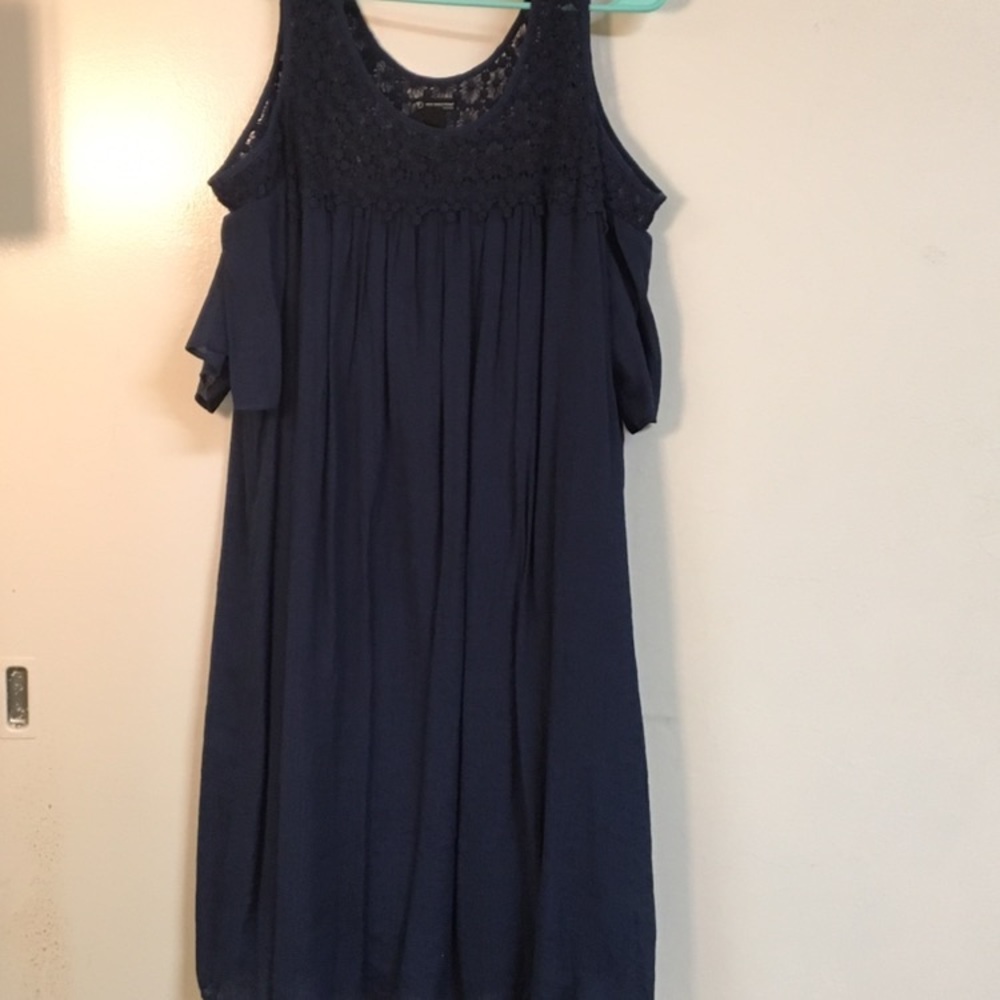 Navy Plus Size Midi Dress