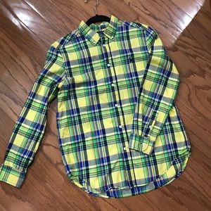 Boy’s Polo yellow plaid button down shirt