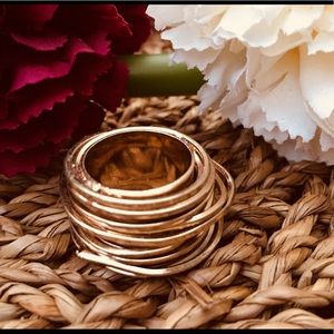 Golden Saturn Rings Ring