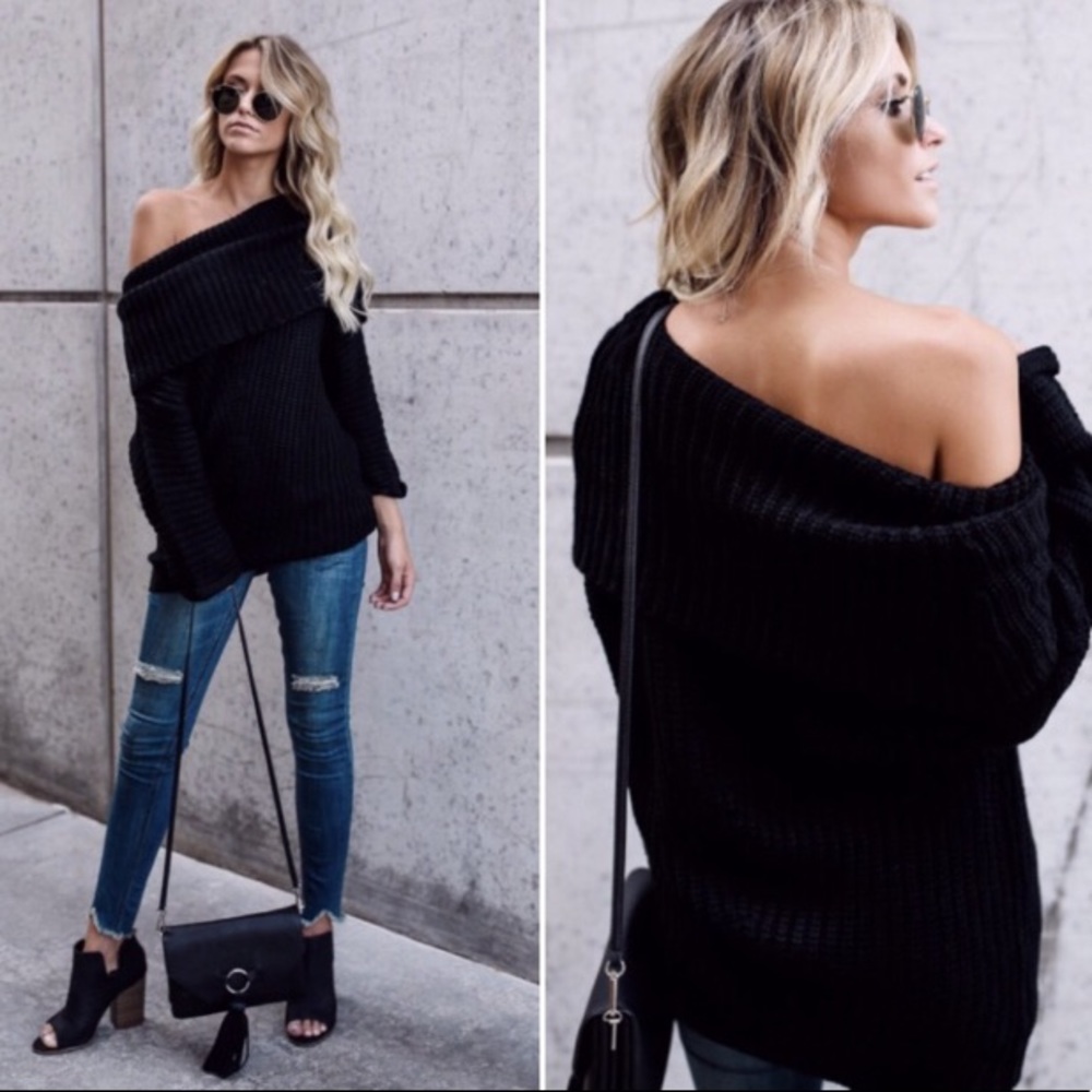 Last 1️⃣ Chunky Fold Over Sweater - Picture 2 of 4