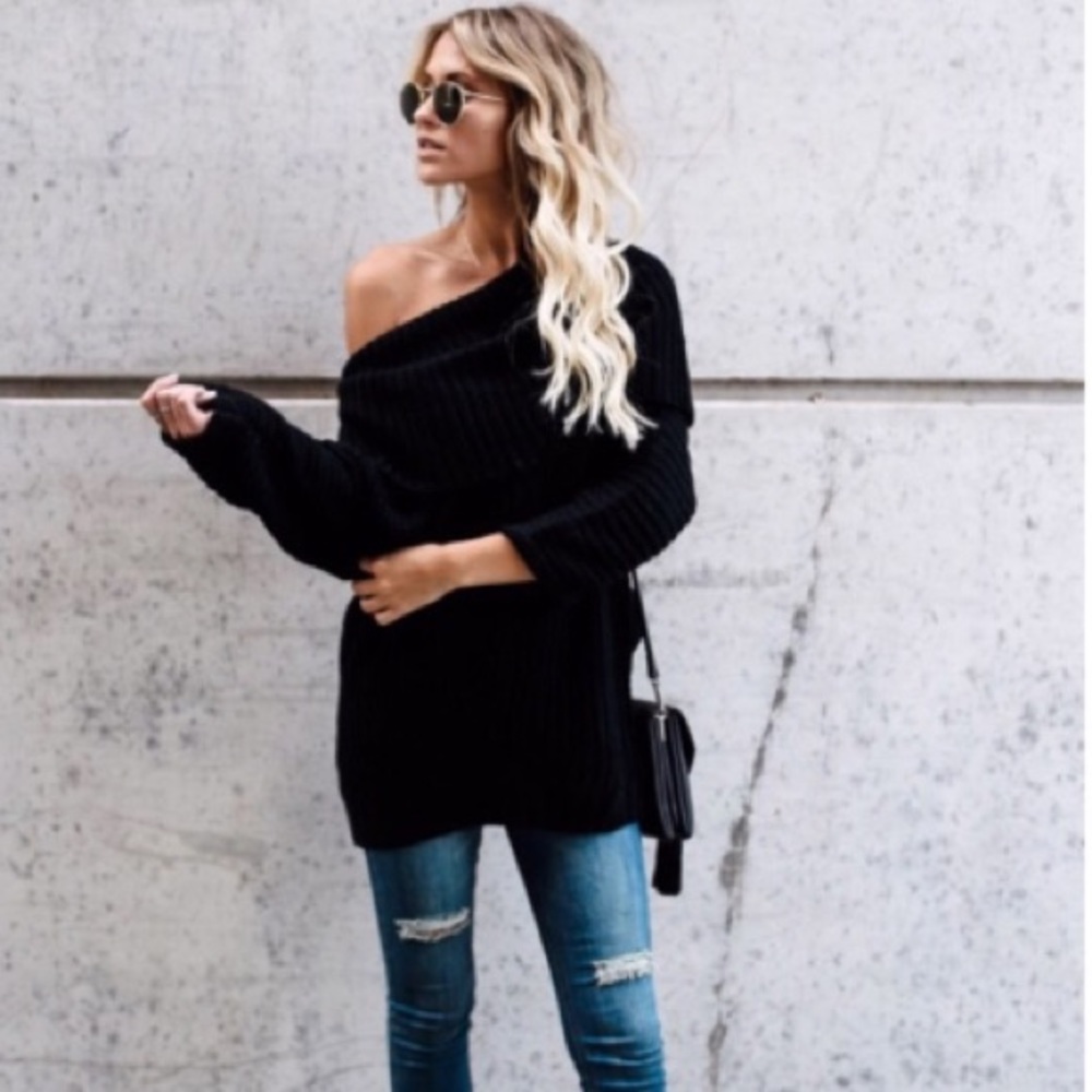 Last 1️⃣ Chunky Fold Over Sweater - Picture 4 of 4