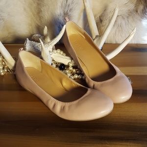 J Crew NWOB Leather Blush Ballerina Flats SZ9