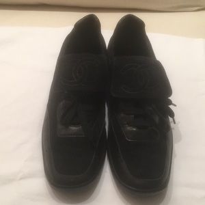Chanel suede black sneakers /shoes