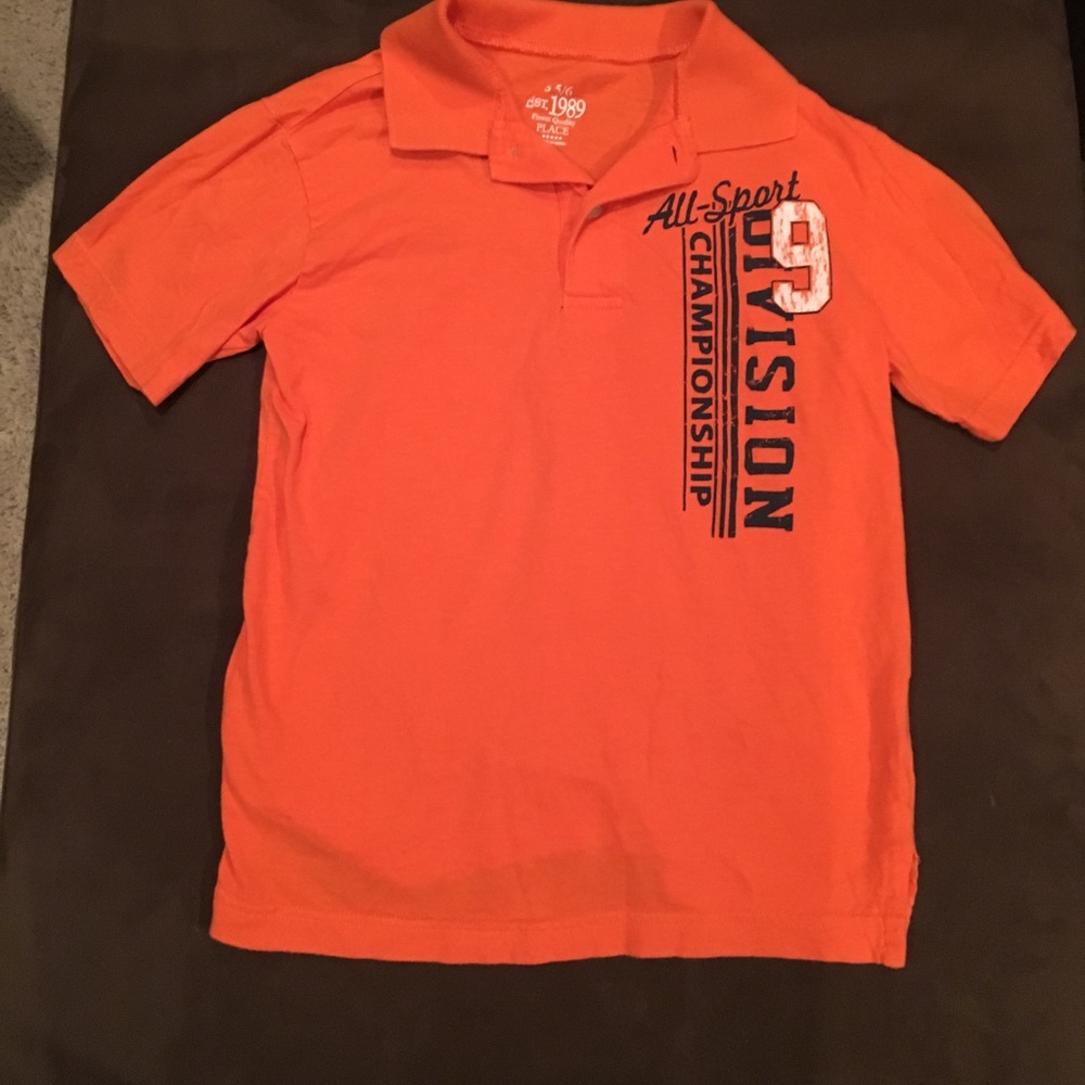 Children’s Place boys orange polo