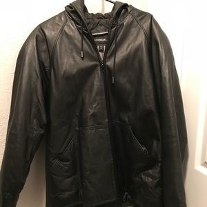 Ladies Outbrook genuine leather coat Sz Lg