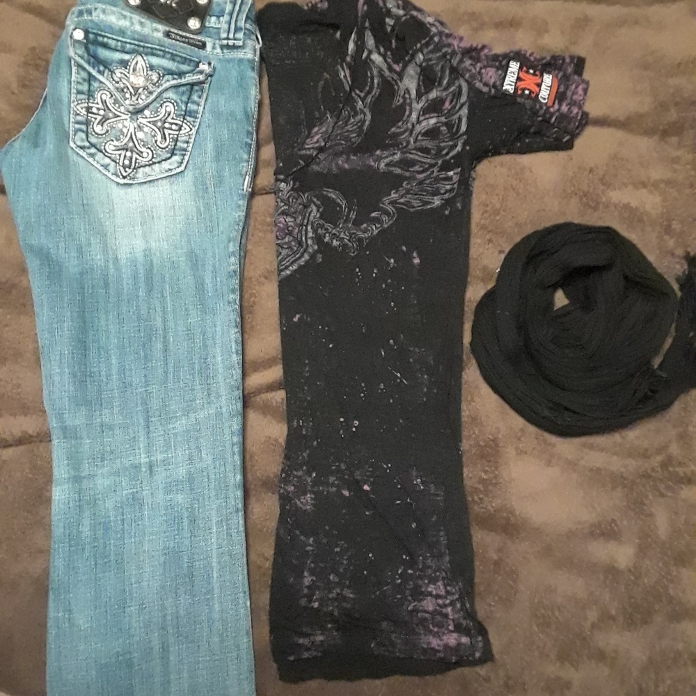 Miss mejeans and, Xtr cout., shirt