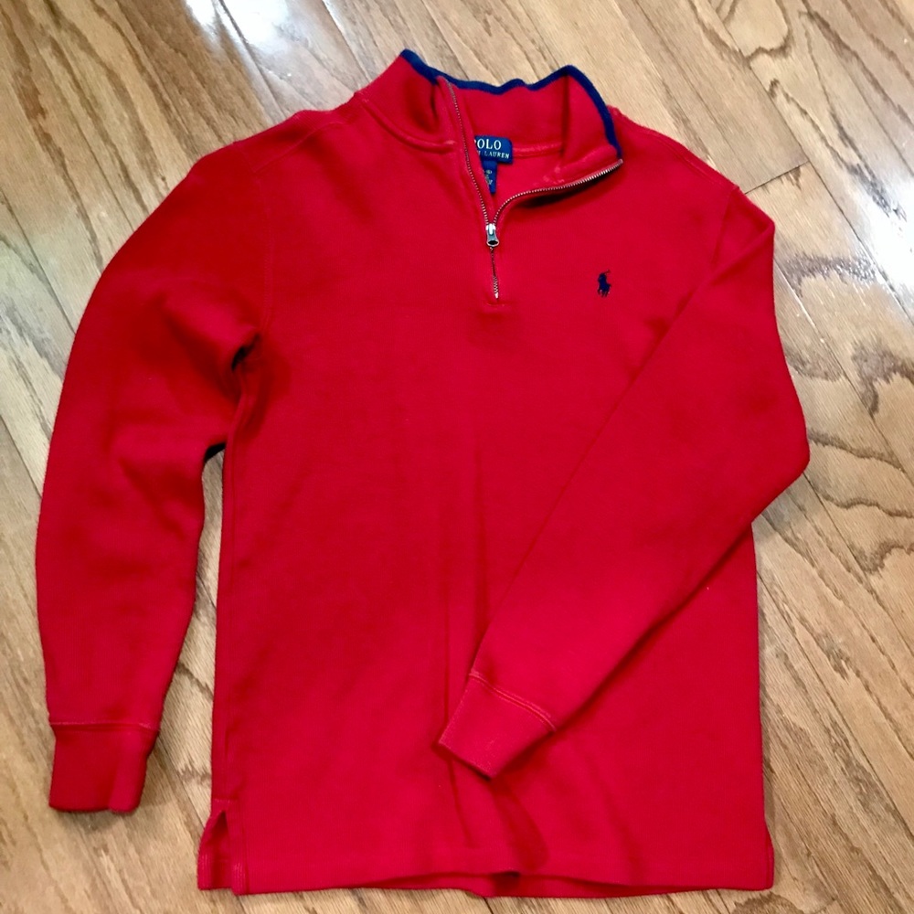 Boy’s Polo red half zip pullover