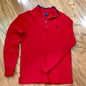 Boy’s Polo red half zip pullover