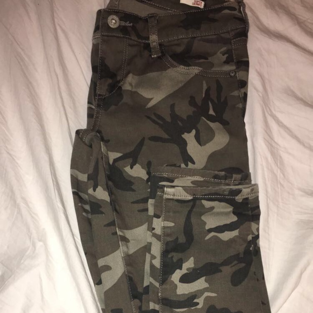 army print skinny jeans