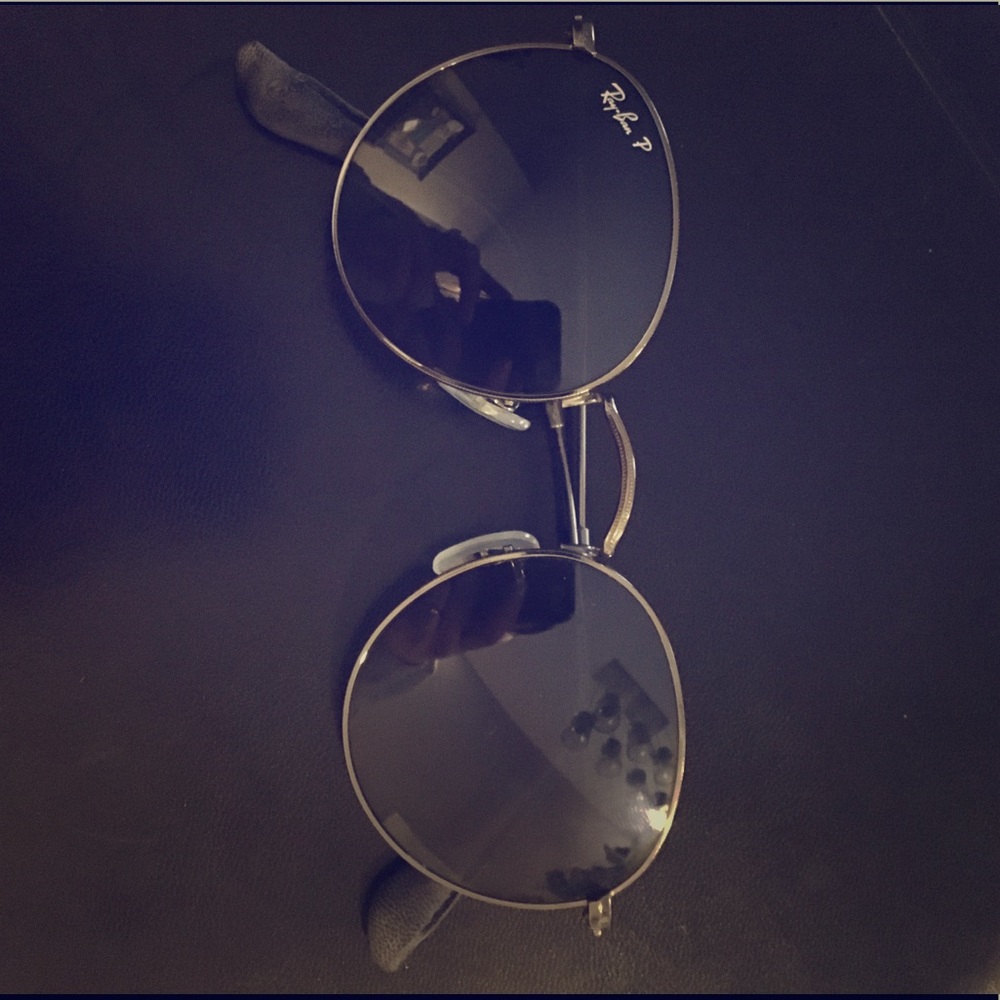 Ray Bans | Polarized | Blue Tint Metal Frame
