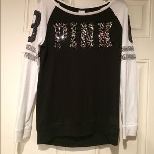 PINK Small Long-Sleeved Women’s Shirt Sparkly