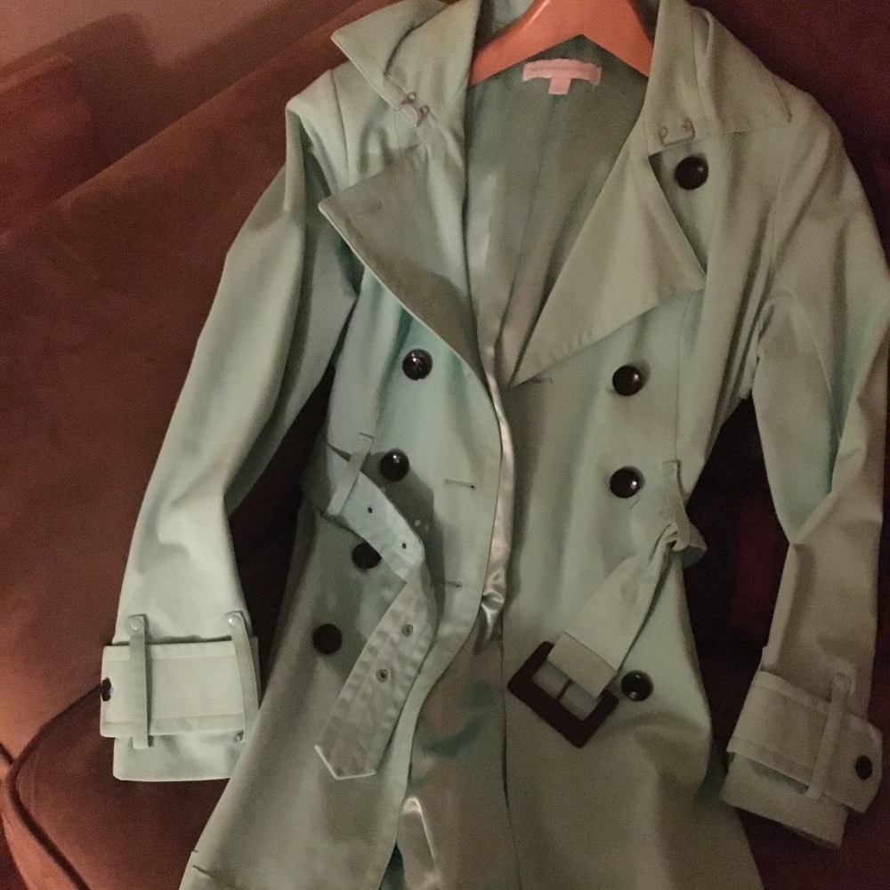 Mint green Trench Jacket size M