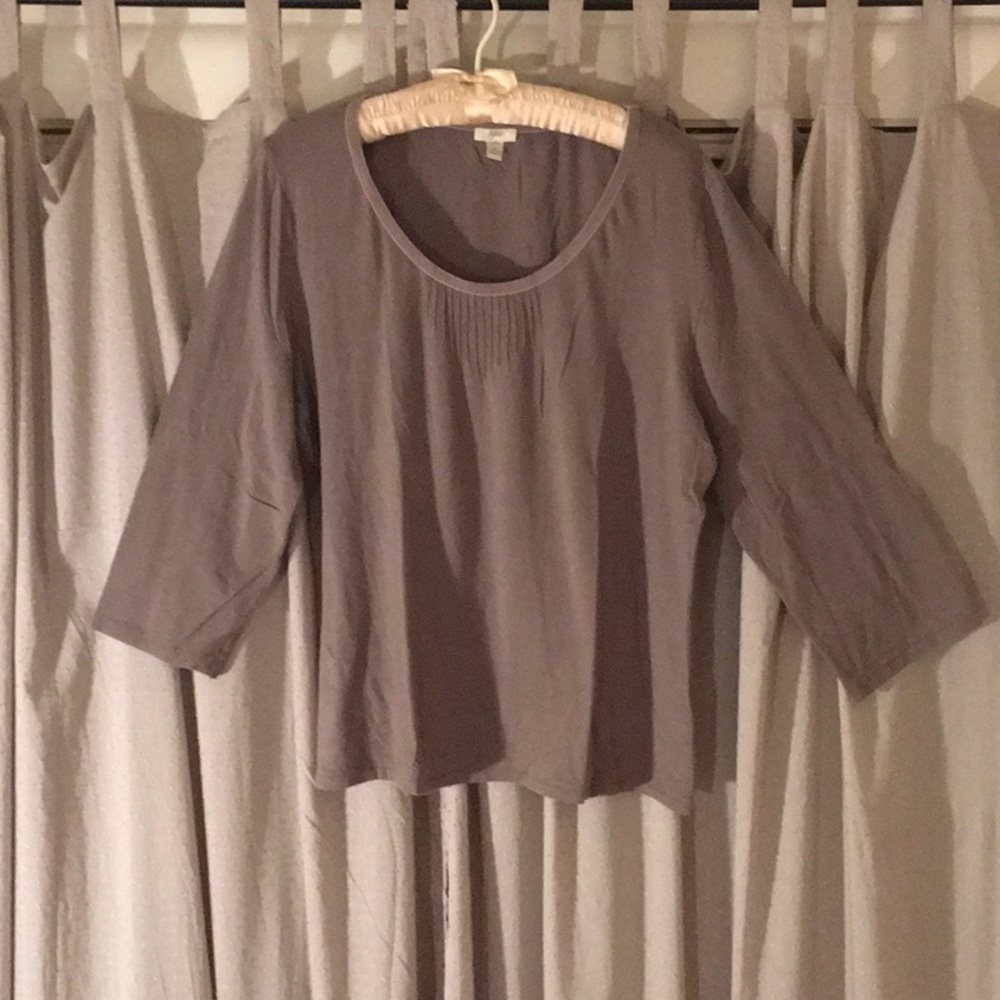 Grey boatneck top