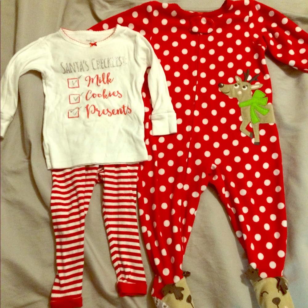 Carter's Holiday PJ's - Set of Two size 12ms