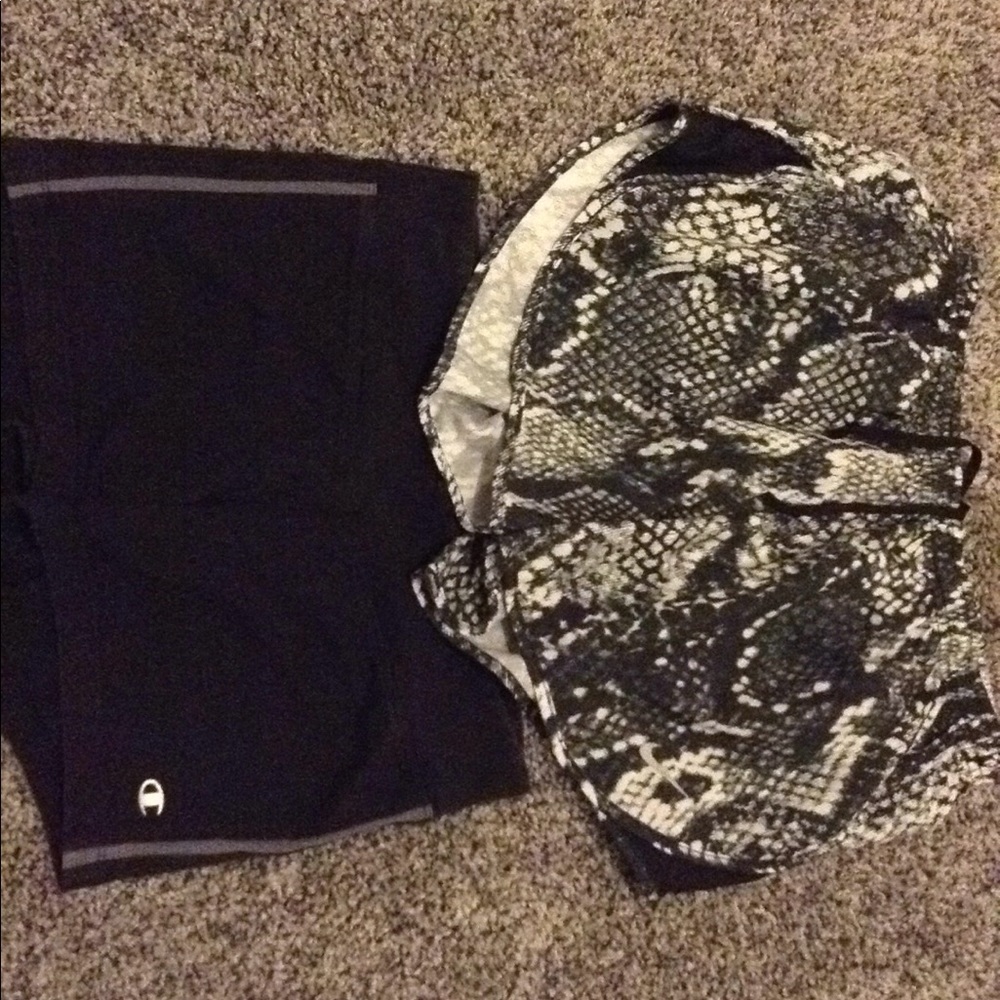 Nike and champion work out shorts