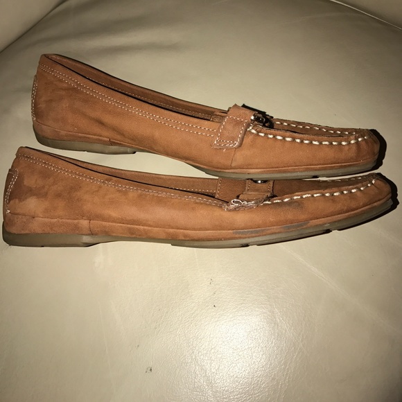 Emmylou Suede Loafers Natural | Anne Klein Suede Anne Klein Loafers