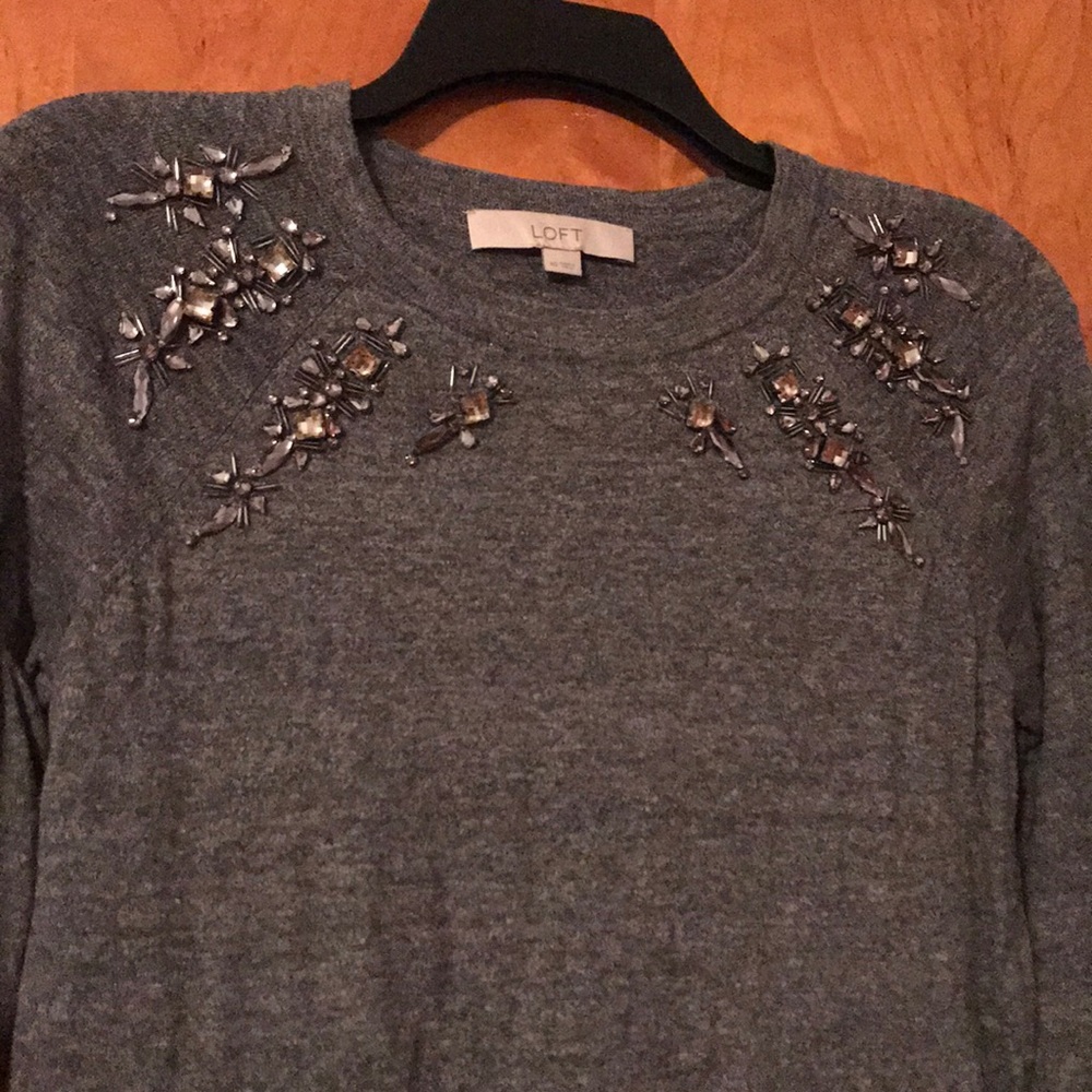 Charcoal gray Loft sweater