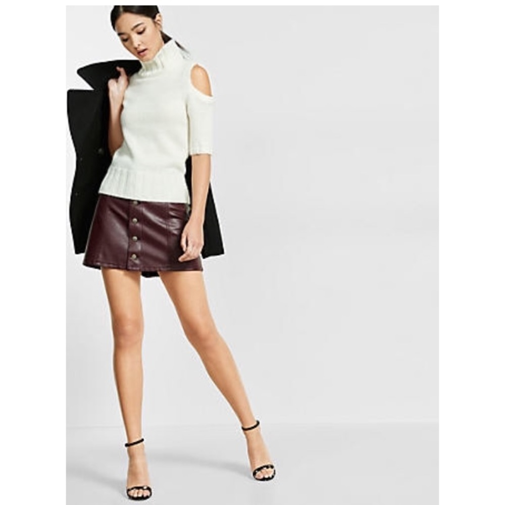 NWT- Express Elbow Sleeve Cold Shoulder Sweater