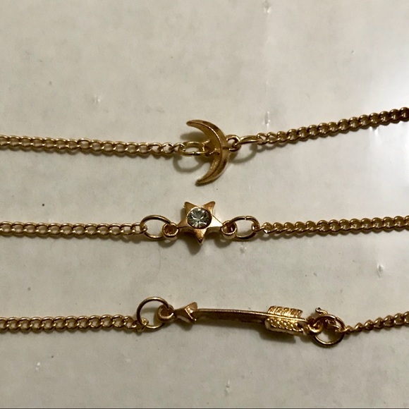 Moon, Star and Arrow Adjustable Bracelet Trio - Picture 5 of 7