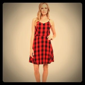 Kenzie buffalo check perfect fall dress S