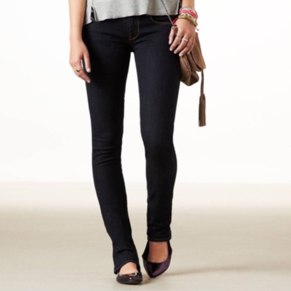 NWT american eagle skinny kick X-Long dark wash