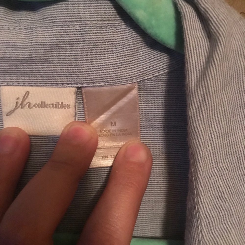 Pin Stripe Button Up - Picture 2 of 2