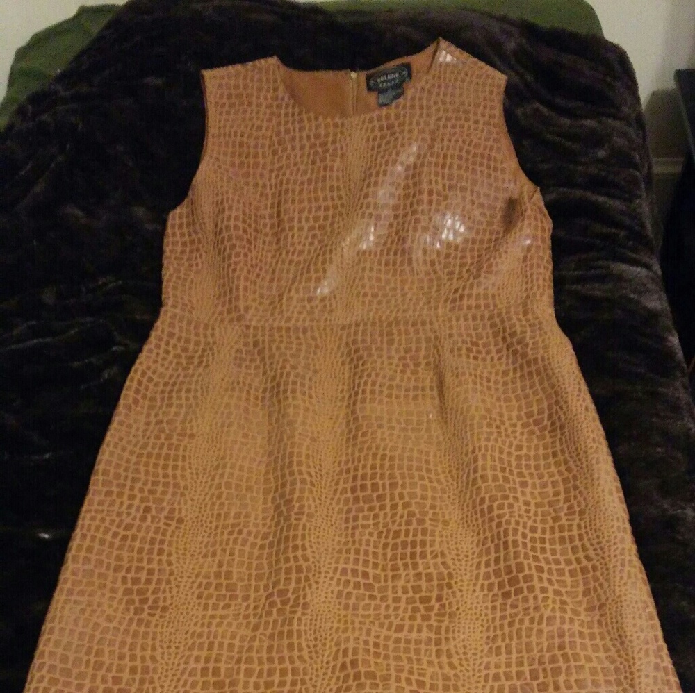 Snake skin print long dress
