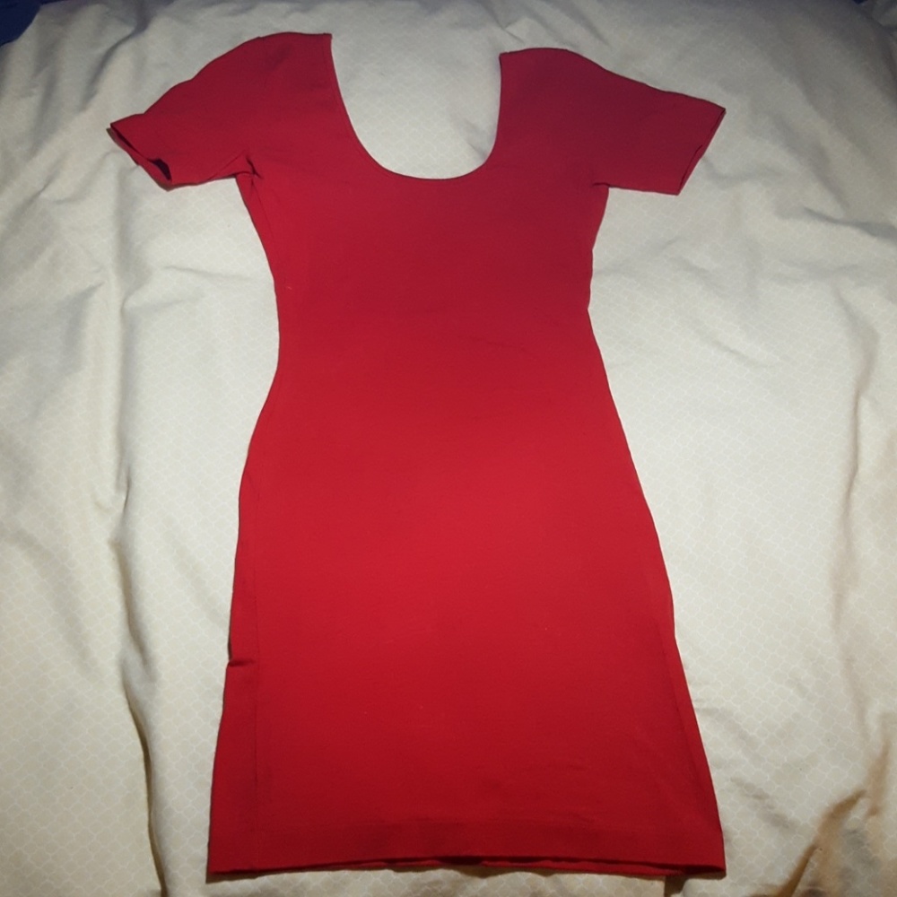 {American Apparel} Red stretch sheath dress
